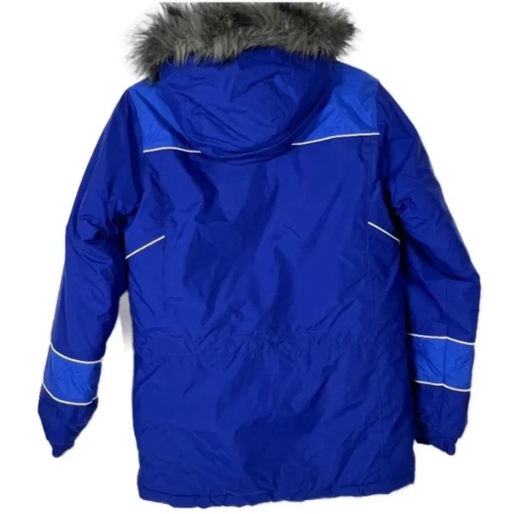 Columbia Kids Winter Faux Fur Hooded Jacket  Size 14 - Picture 2 of 12